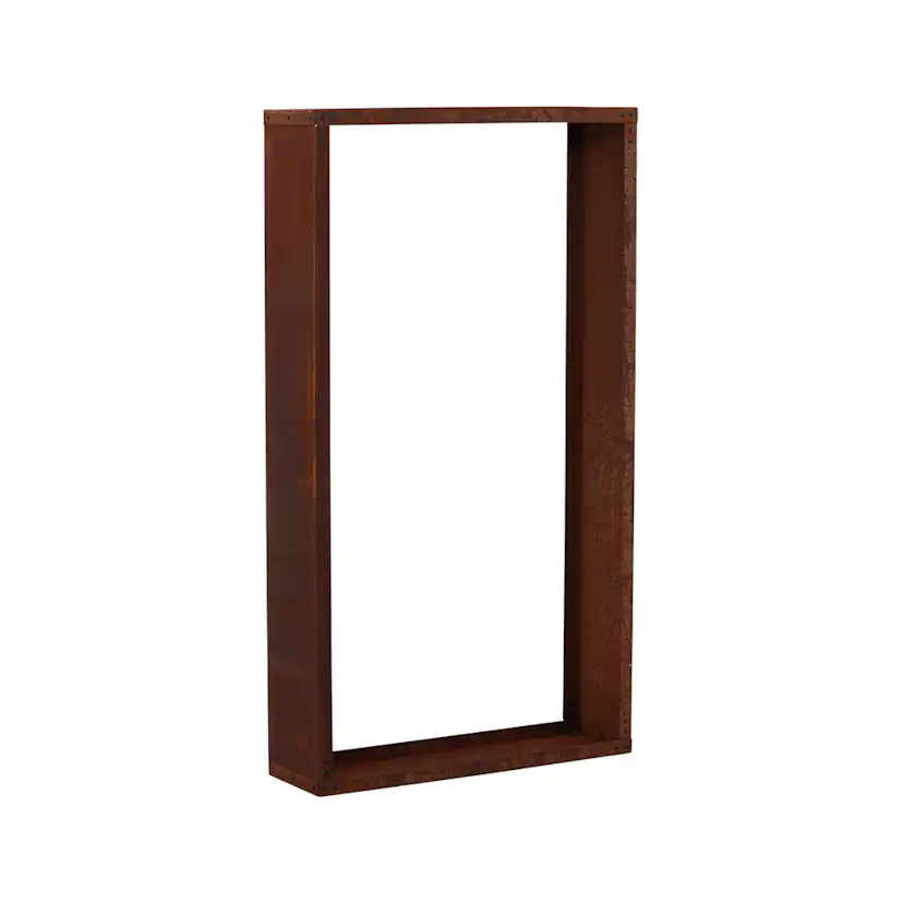 Mombasa Firewood Storage Steel - Rusty Orange Rostig