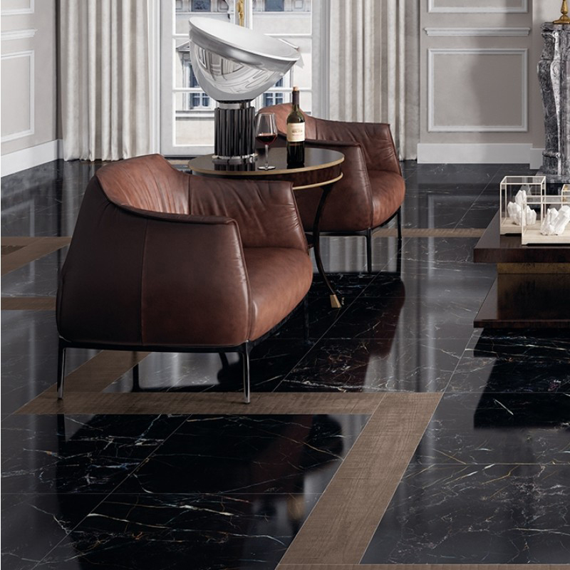 Klinker Ceramiche Keope Elements Lux Port Laurent Svart 30x60 cm