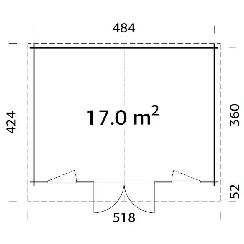 Stuga Palmako Klara 17,4 m2