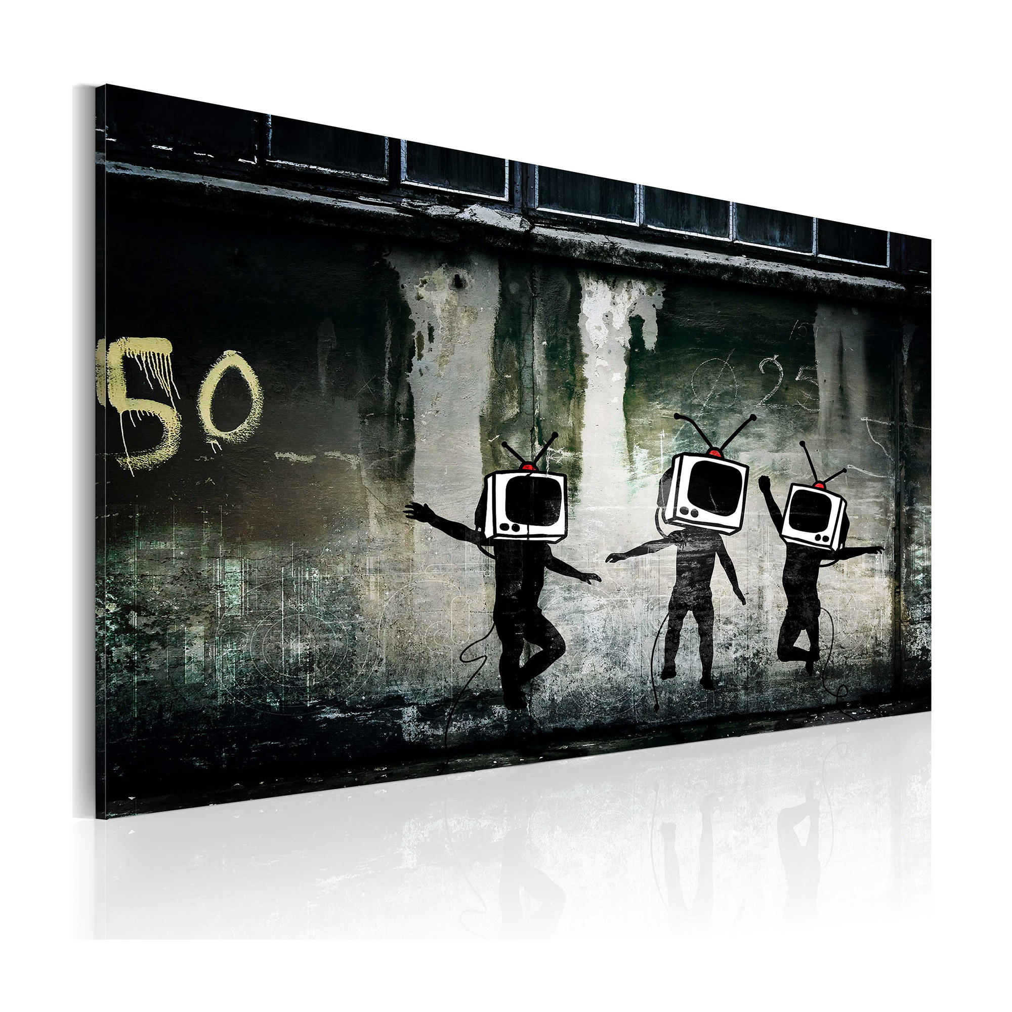 Tavla Arkiio TV Heads Dance Banksy 60x40