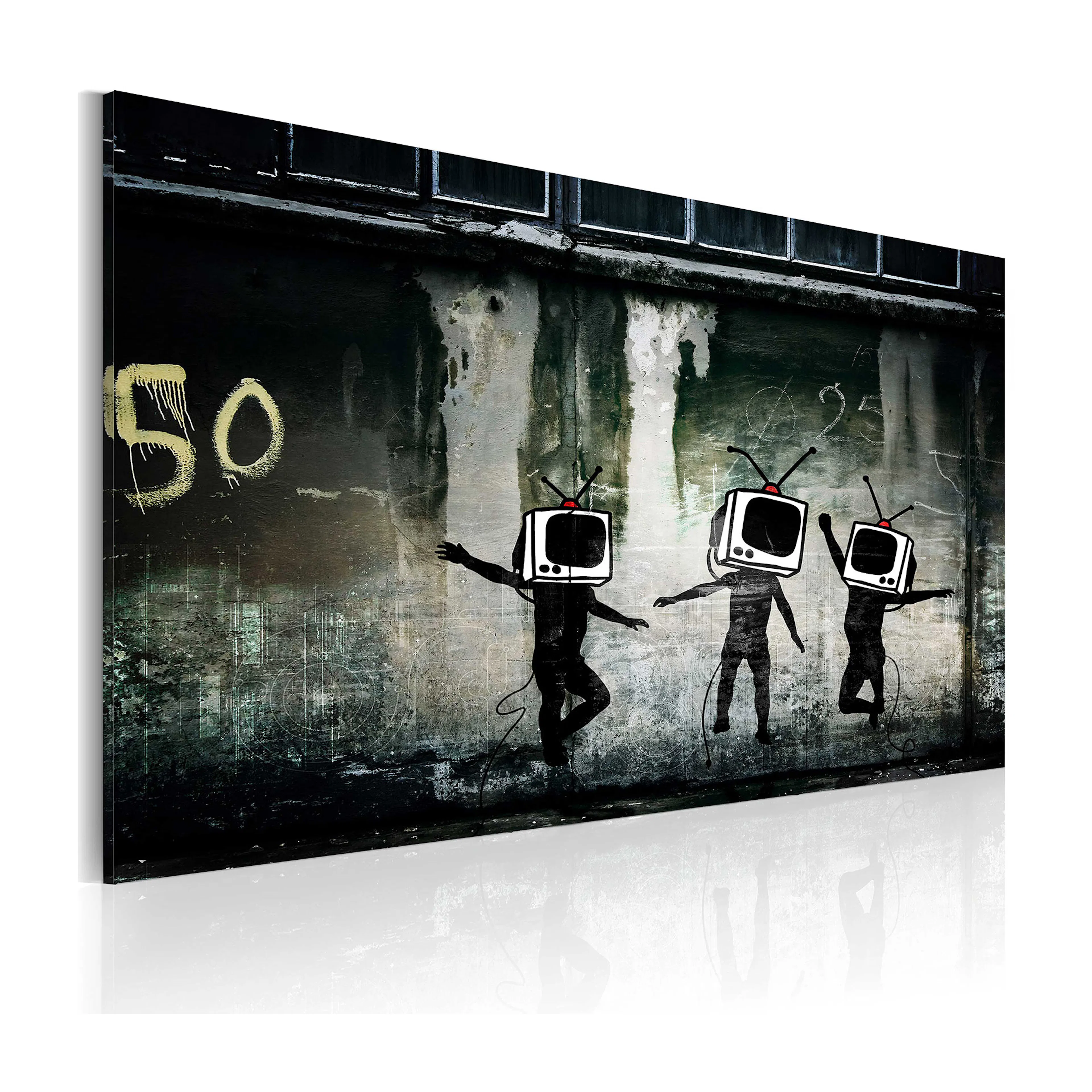 Tavla Arkiio TV Heads Dance Banksy 60x40