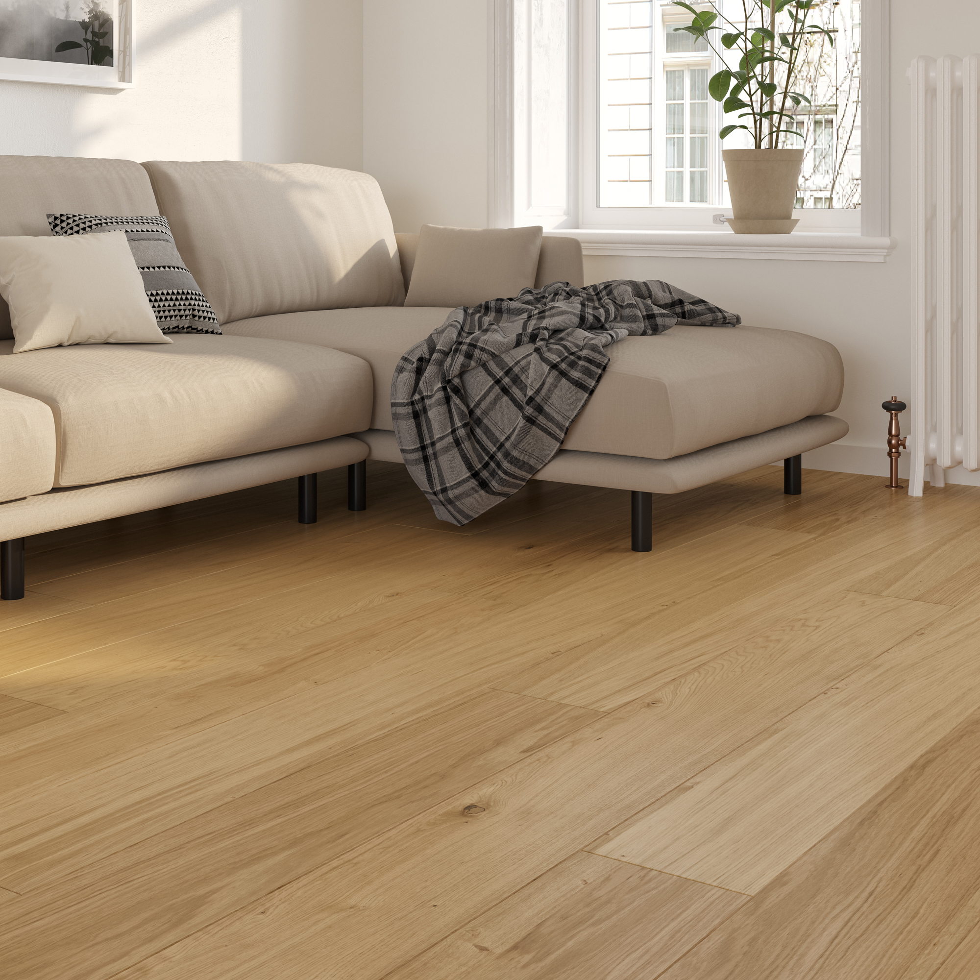 Trägolv Bjelin Härdad Ek Vista Natural Mattlack Multistrip