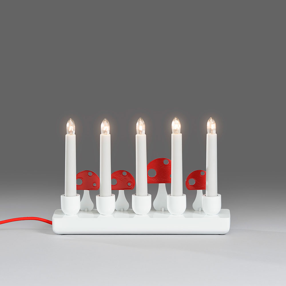 Adventsljusstake Gnosjö Konstsmide 5 Ljus med Dekoration