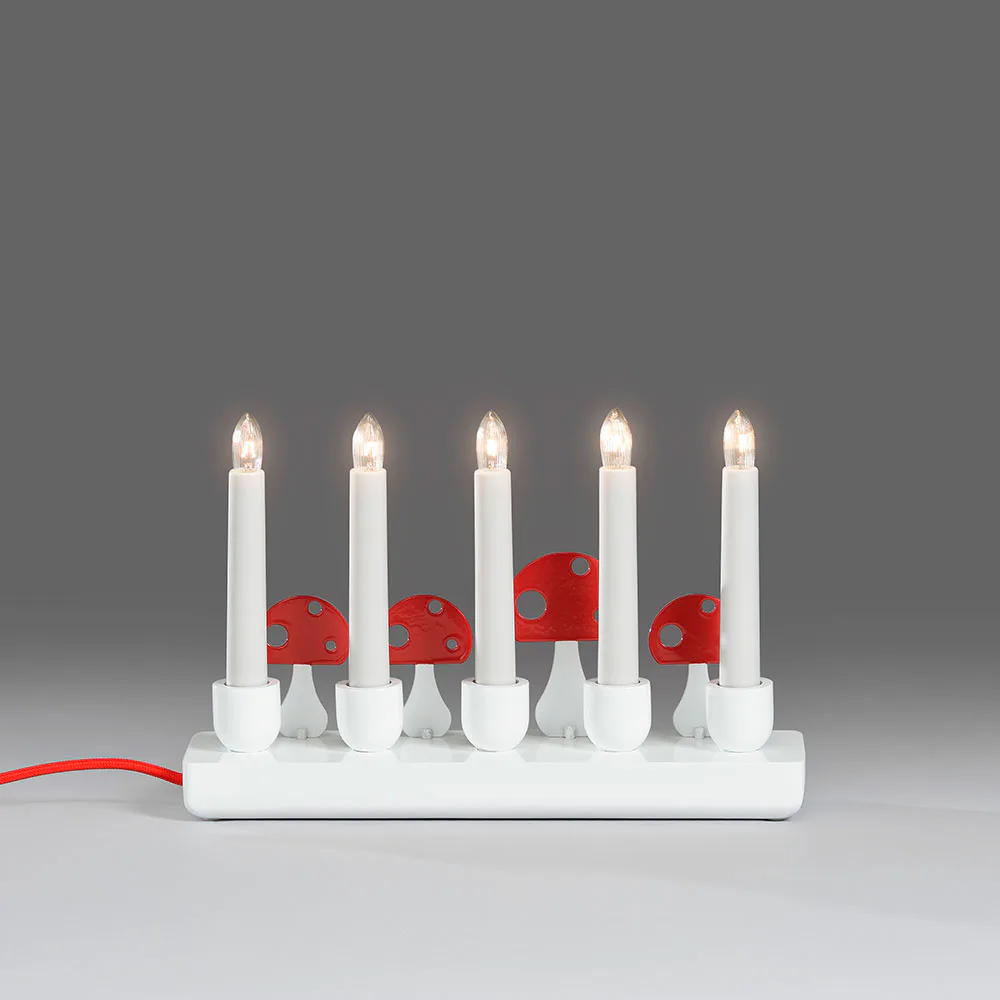 Adventsljusstake Gnosjö Konstsmide 5 Ljus med Dekoration