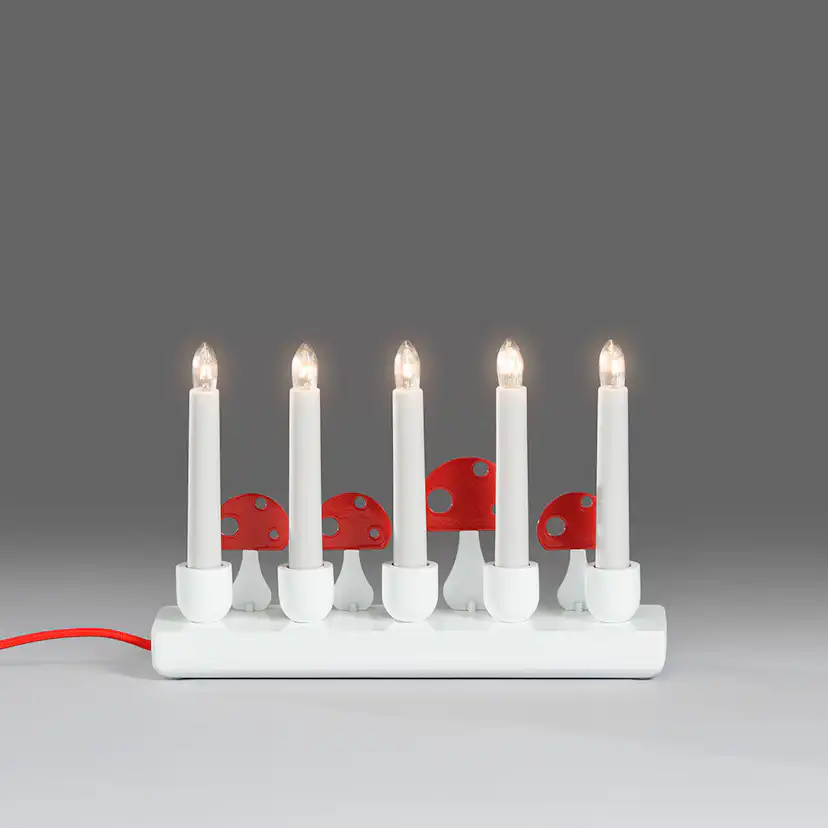 Adventsljusstake Gnosjö Konstsmide 5 Ljus med Dekoration