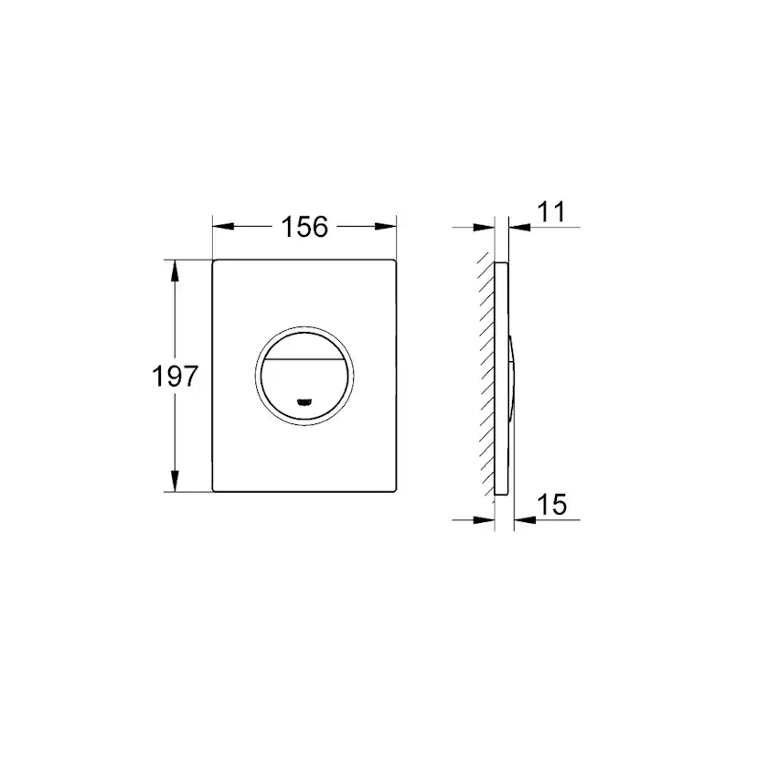 Vägghängd Toalettstol Grohe Euro Ceramic 39328 Komplett