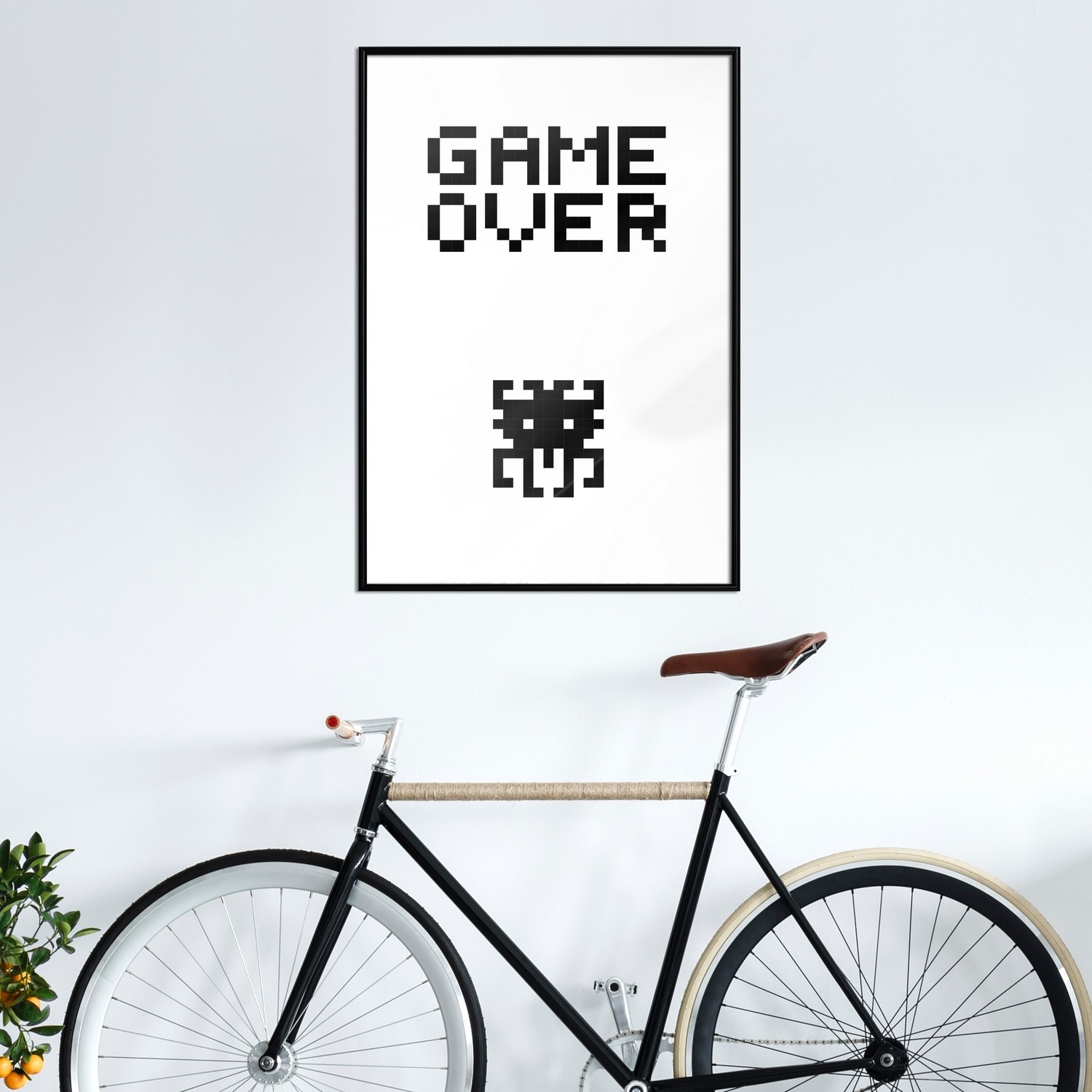 Affisch - Game Over [Poster] 40x60 Svart ram, 40x60 cm