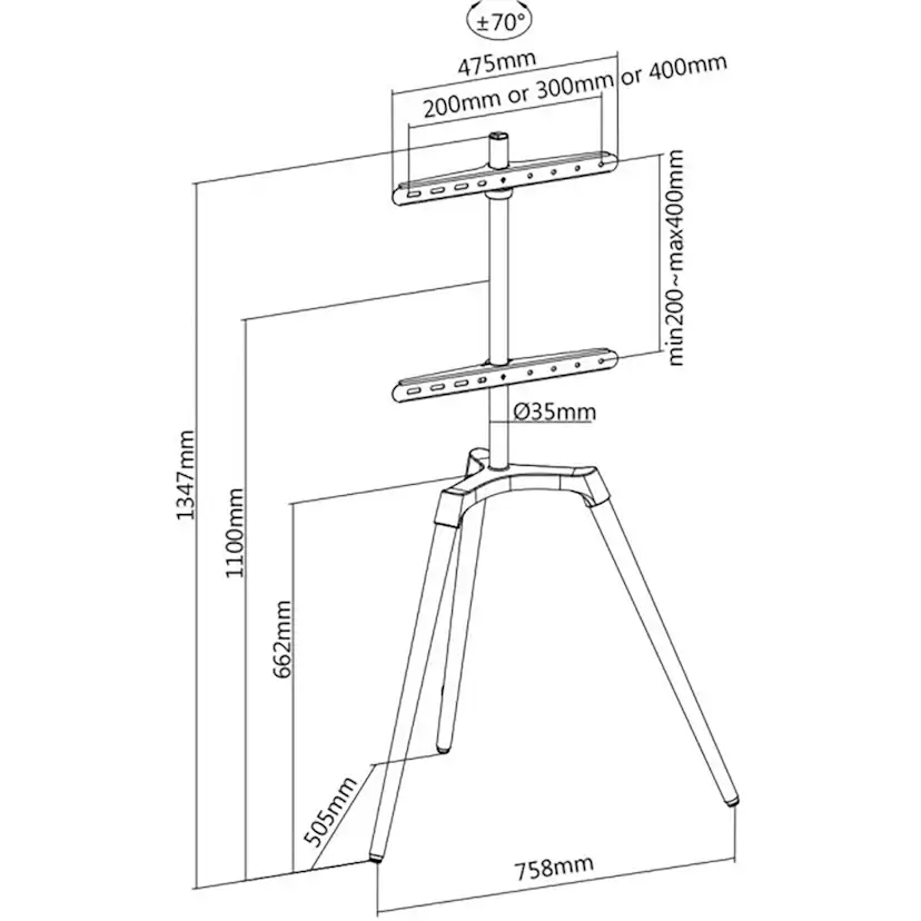 Golvstativ Mozi Art Series för 50-65 tum