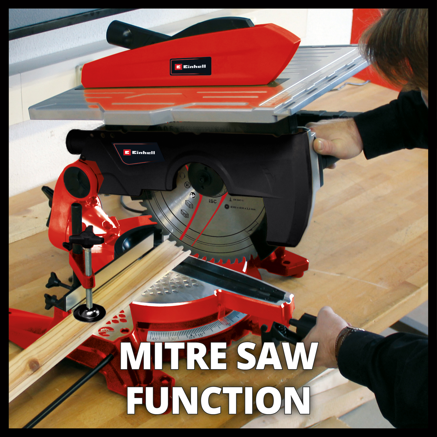 Geringssåg Einhell TC-MS 3017 Tmed Övre Bord