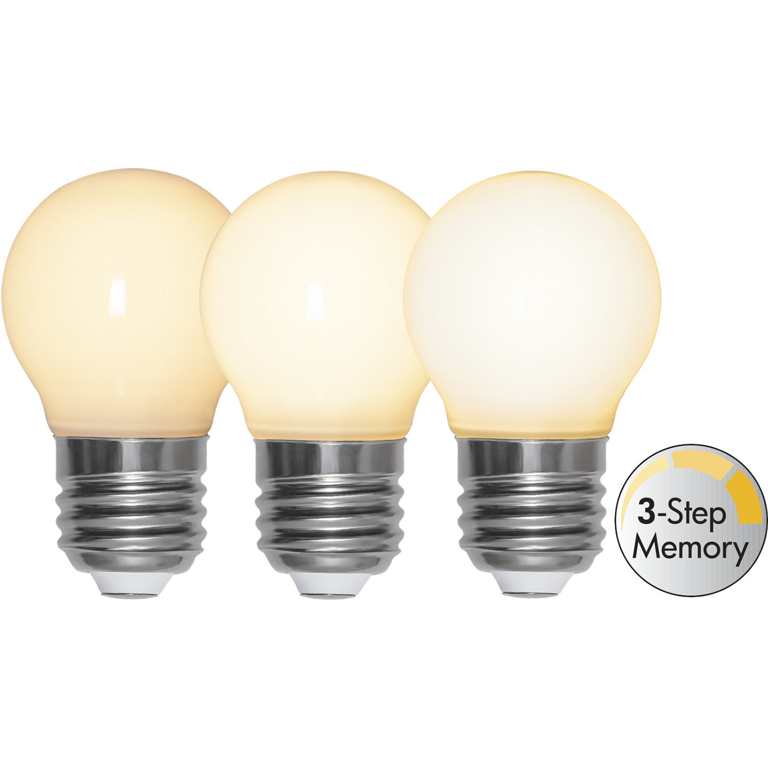 LED-lampa Star Trading Filament E27 G45 Opal RA90 3-step Memory Dimbar 4W
