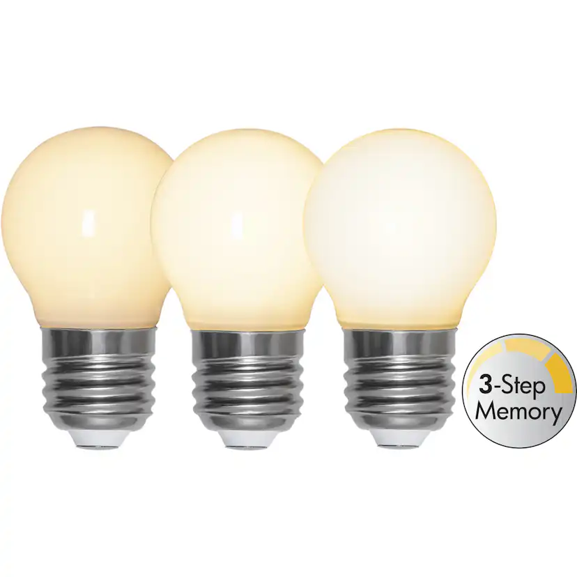 LED-lampa Star Trading Filament E27 G45 Opal RA90 3-step Memory Dimbar 4W