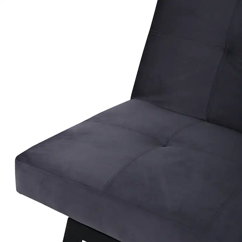 Bäddsoffa Venture Home Bodil Grå Sammet 2-sitssoffa 180x80x55 cm 1 Sovplats