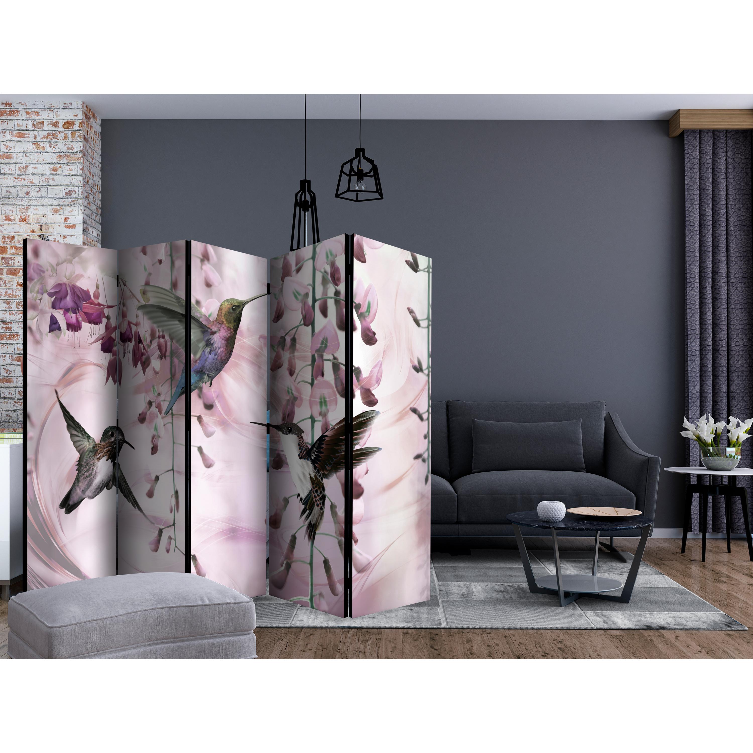 Rumsavdelare Arkiio Flying Hummingbirds Pink II 225x172 cm