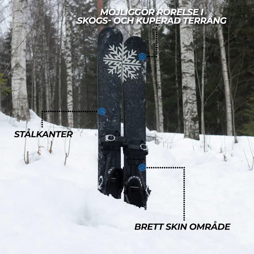 Turskidor Trekker 130 cm Med Bindningar