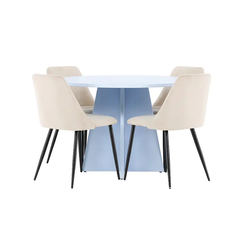 Matgrupp Venture Home Bootcut Ø110 cm med 4st Night Matstolar