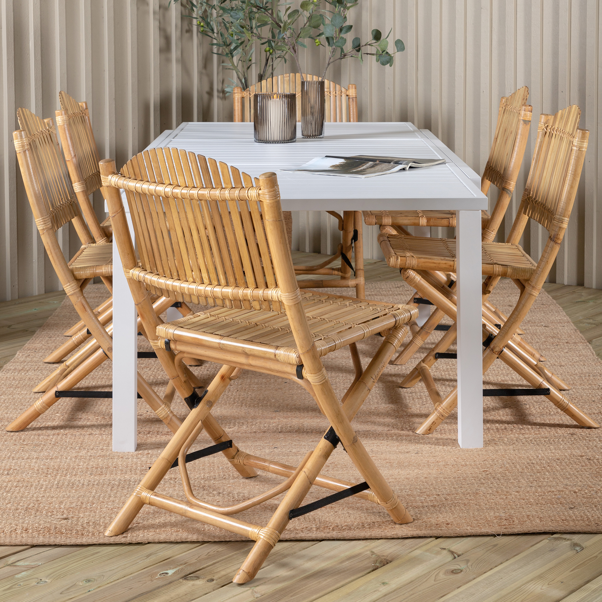 Matgrupp Venture Home Marbella med 6 Cane Stolar