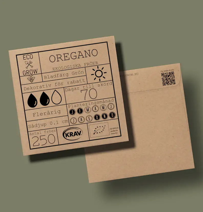 Fröpåse Eco Grow Oregano Italian Origanum Vulgare