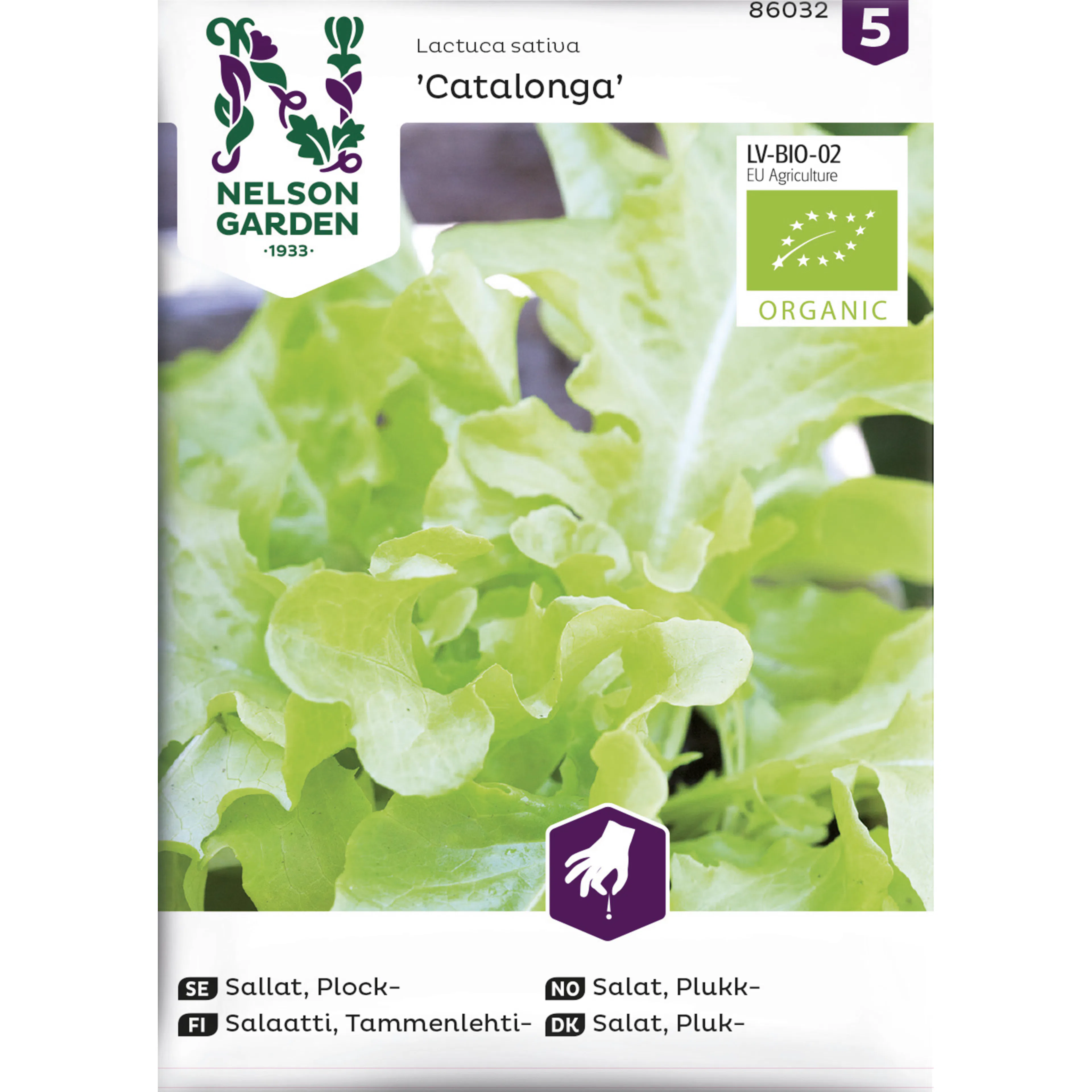Frö Nelson Garden Sallat Catalonga Organic Plocksallat