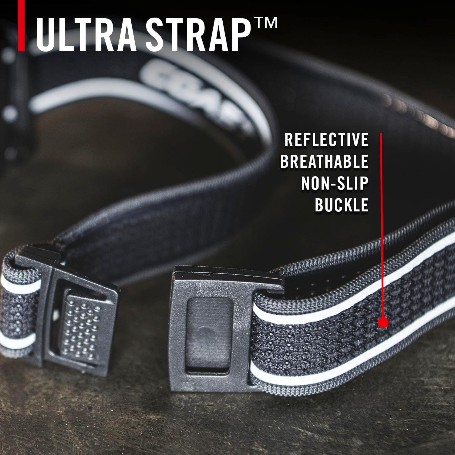 Uppladdningsbar Coast FLX40R Pannlampa med trefärgat ljus 700 lumen