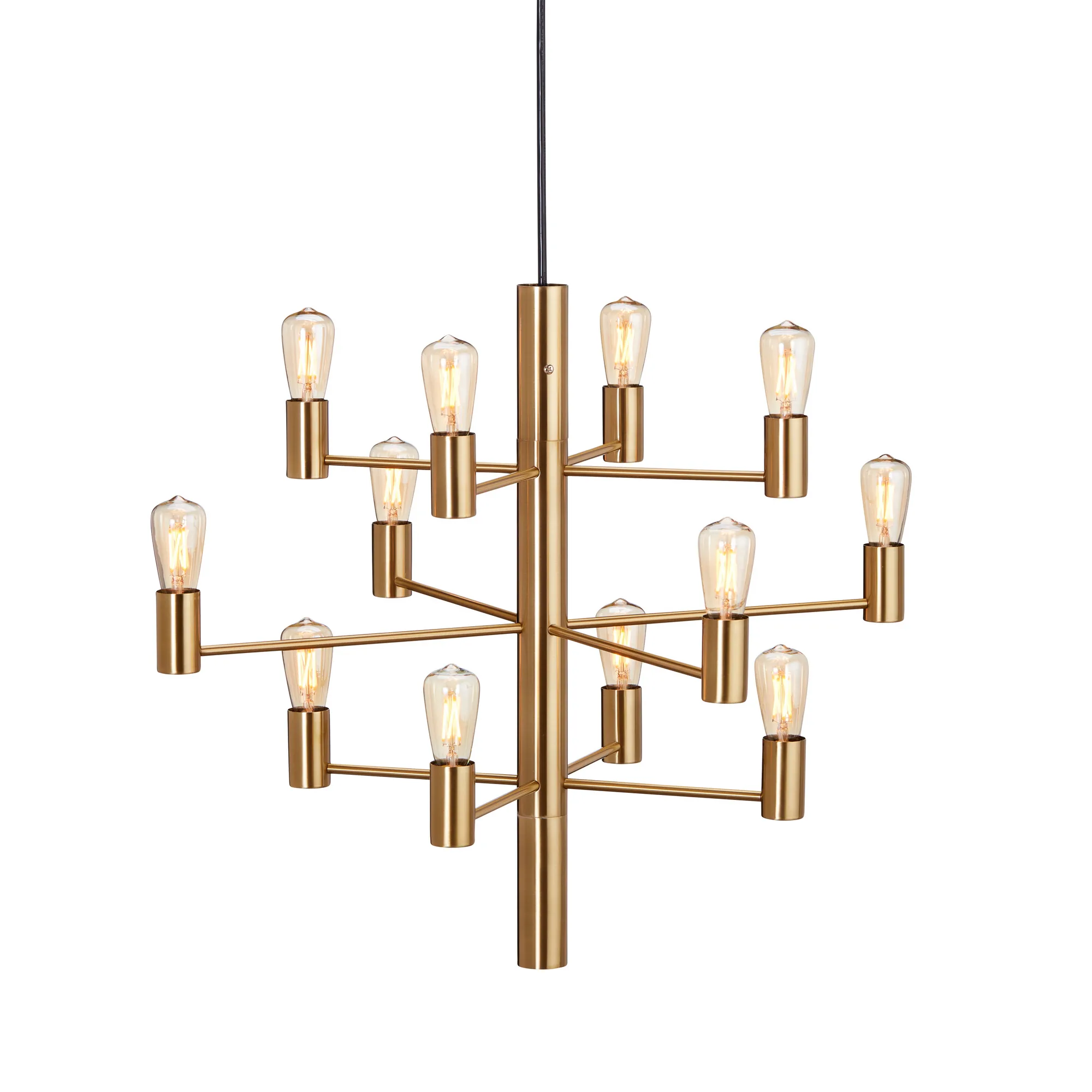 Manola Krona (12) Satin brass mat E14 dim LED Satin