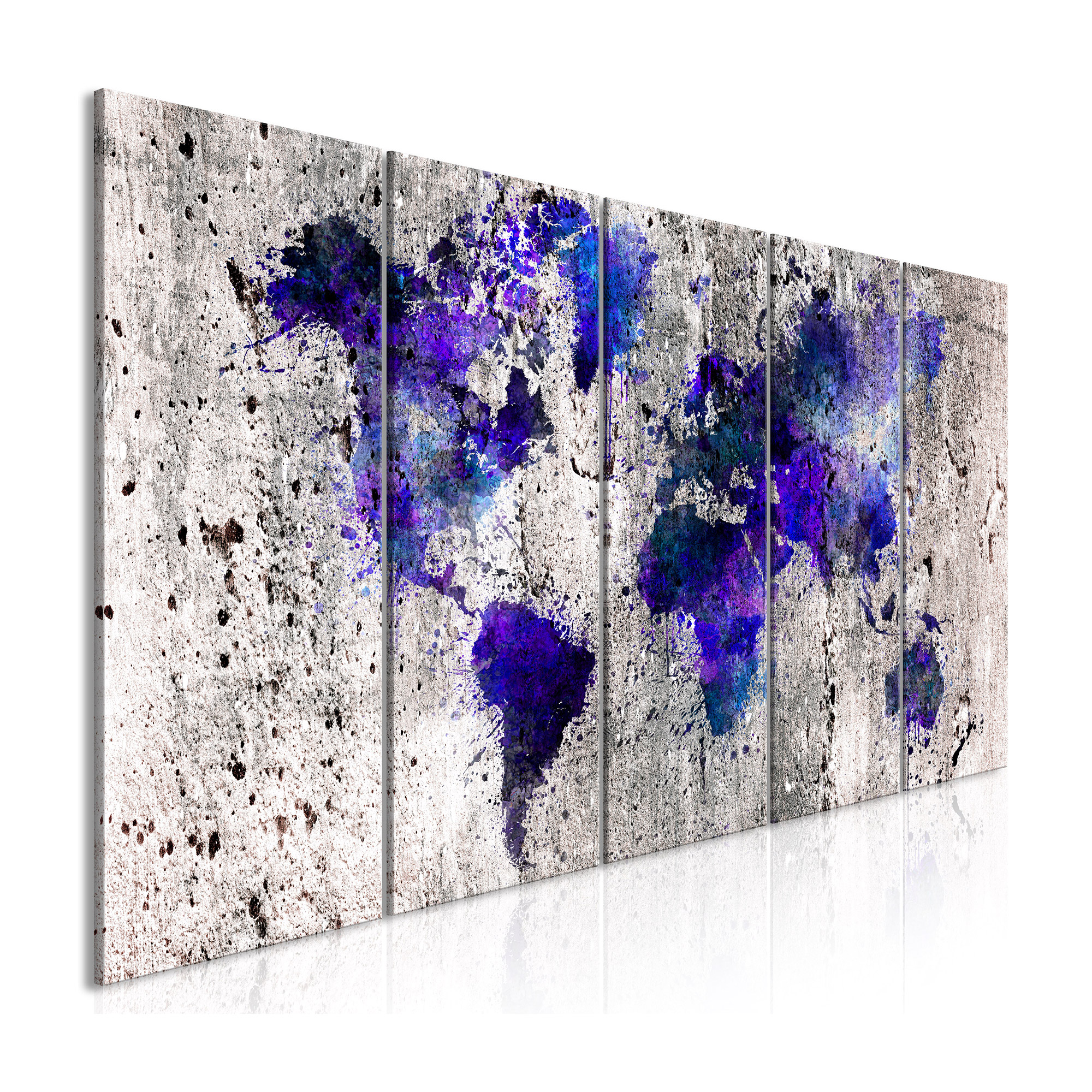Tavla Arkiio World Map Ink Blots 5 delar