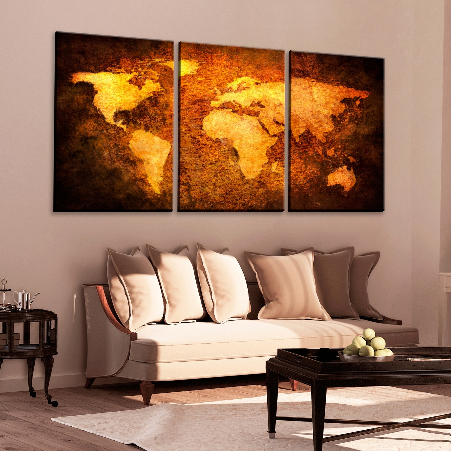 Tavla Arkiio Rusty Continents 120x60