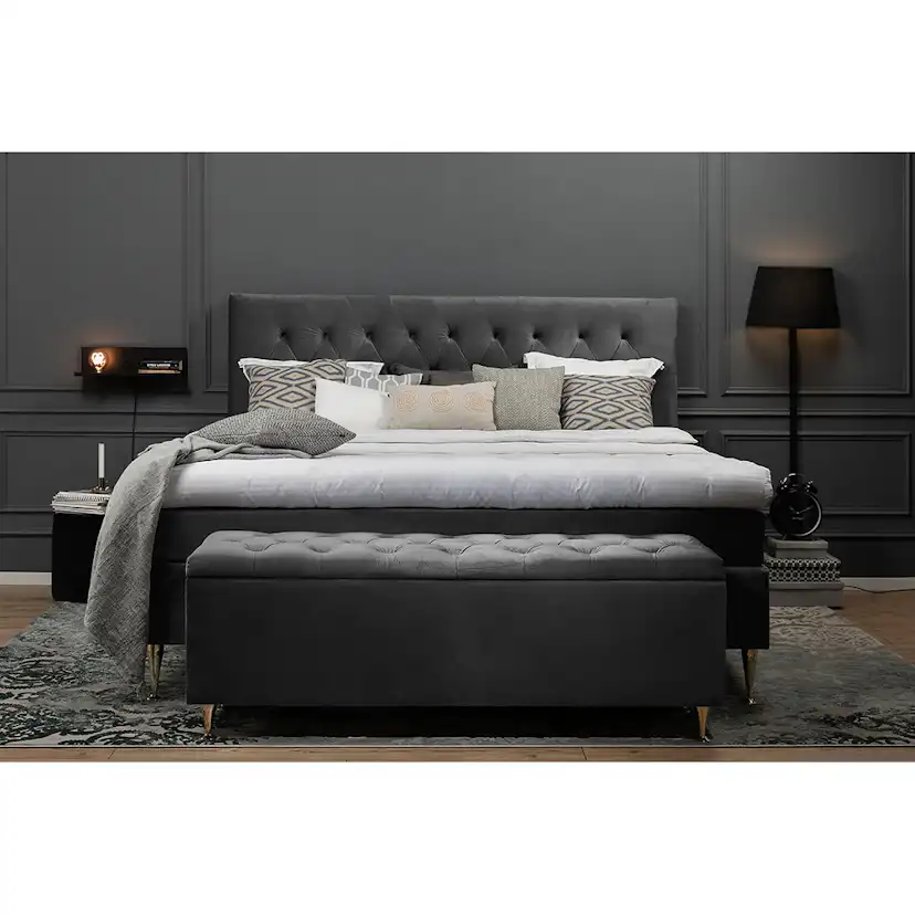 Royal Velvet Kontinentalsäng 210x210 Mörkgrå