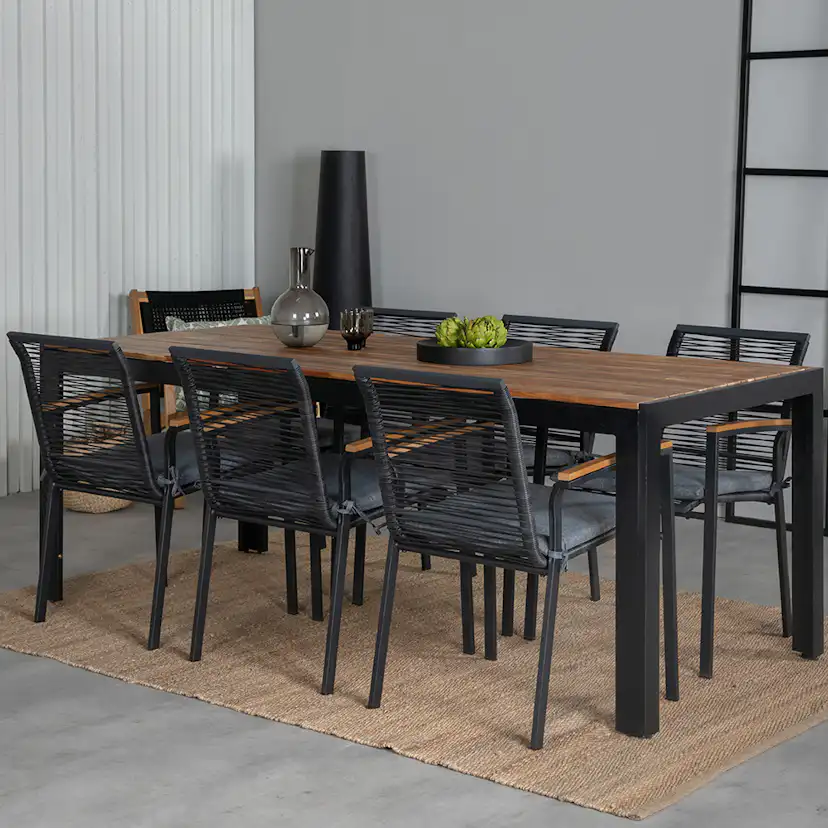 Matgrupp Venture Home Bois med 6 Deni Stolar