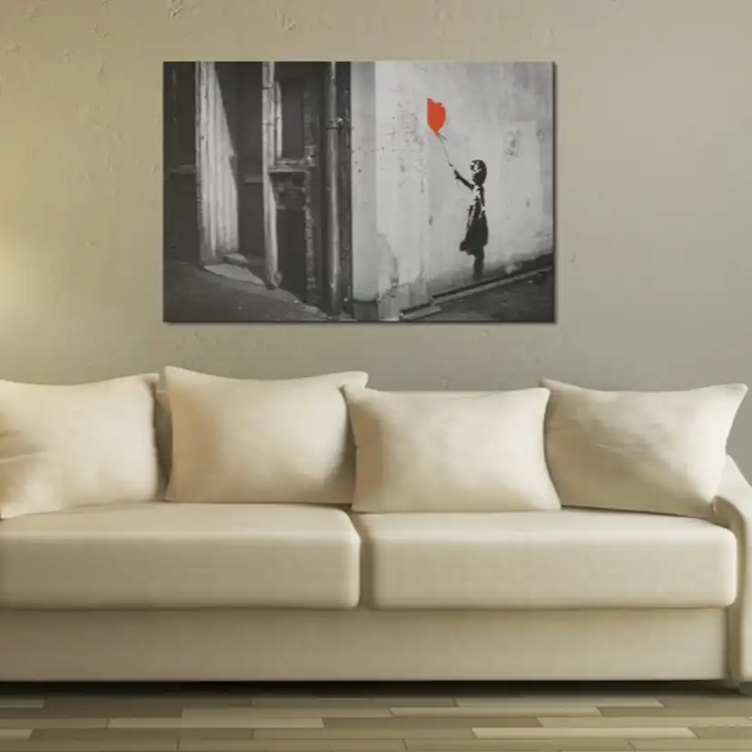 Tavla Arkiio Girl With Balloon Banksy 60x40