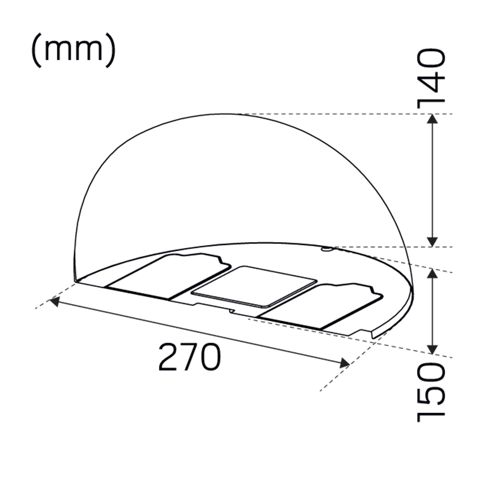 LED-Armatur Hide-a-lite Arc utan Uttag Vit