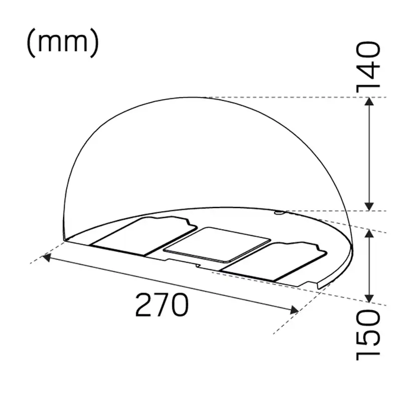 LED-Armatur Hide-a-lite Arc utan Uttag Vit