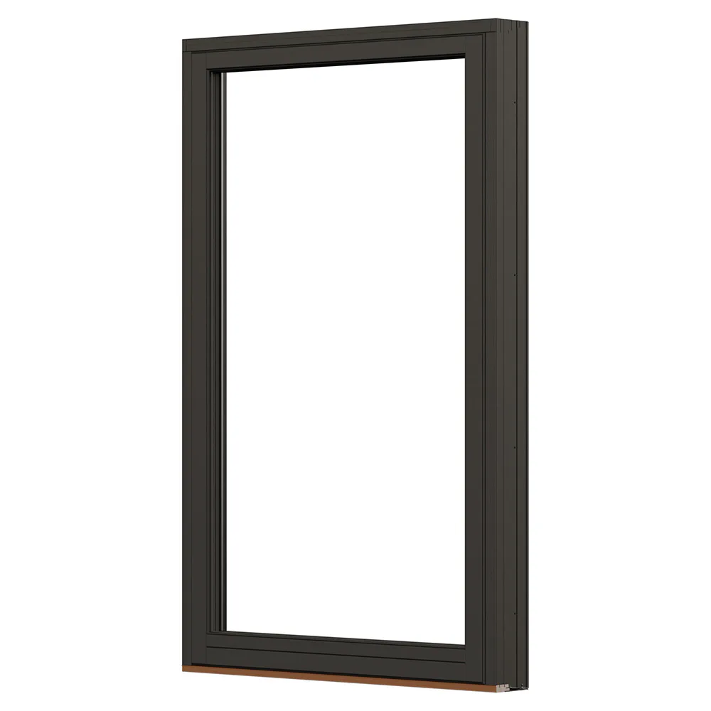 NorDan NTech fast fönster BlackLine trä/alu Linj. skjutd 6x2 BxH: 60x200 cm