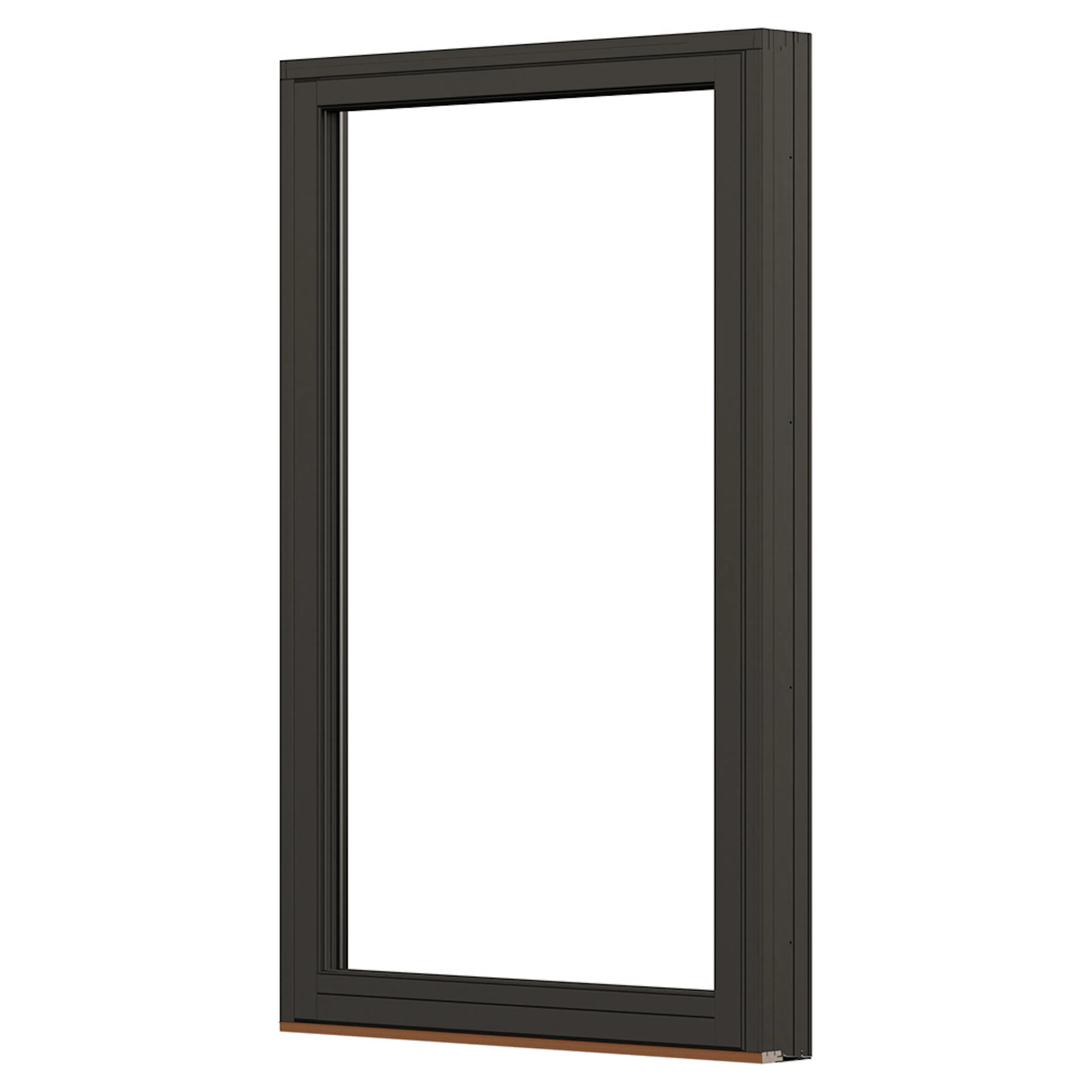 NorDan NTech fast fönster BlackLine trä/alu Linj. skjutd 6x2 BxH: 60x200 cm