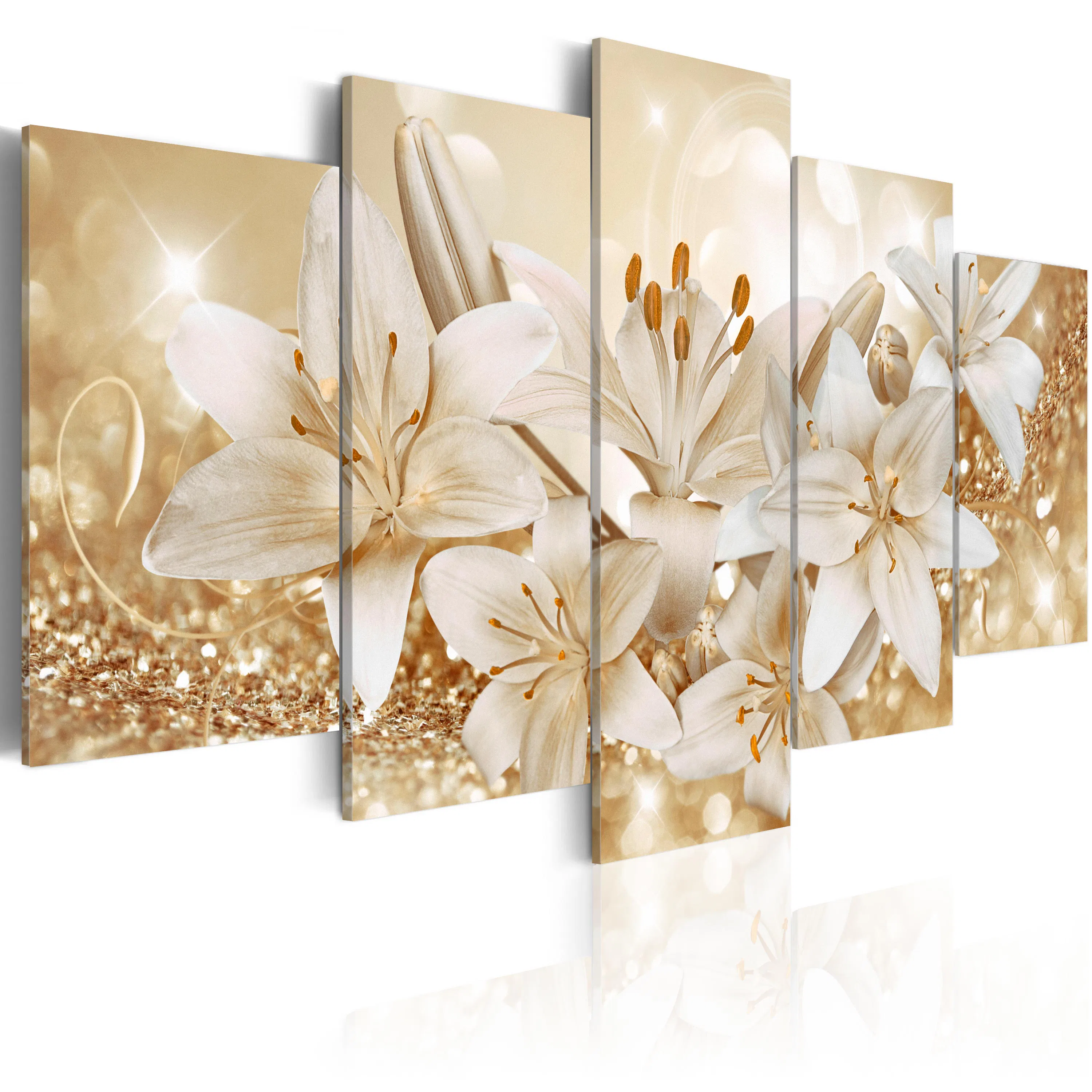 Akrylglastavla Arkiio Golden Bouquet