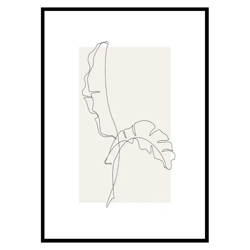 Poster Gallerix Banana Leaf Line Art No2