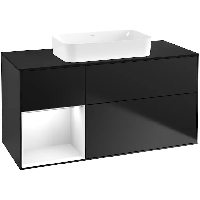 Tvättställsskåp Villeroy & Boch Finion med 3 Lådor Hylla och Bänkskiva för Fristående Tvättställ