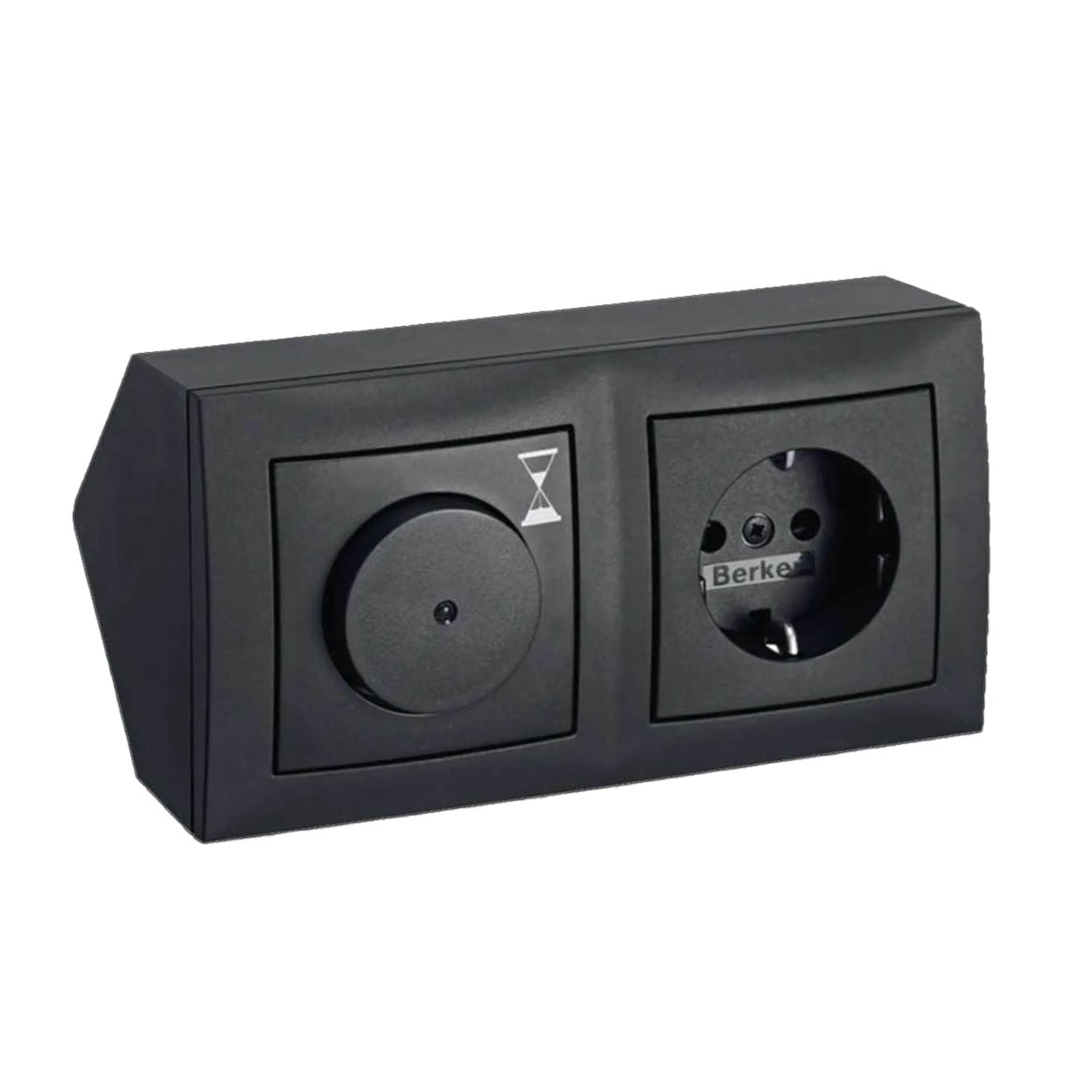 Hörnbox Hager Timer + 1-vägsuttag 1500 W 6 A S.1