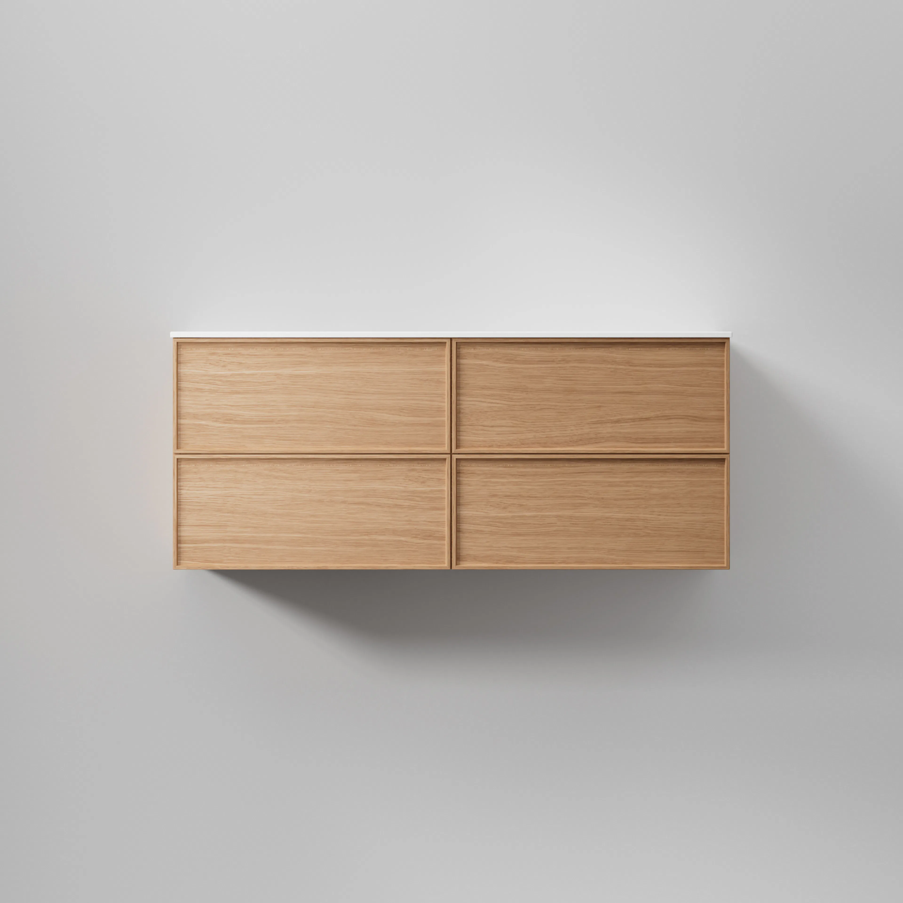 Kommod Core Nema 120 D Natural Oak, 4 Lådor Natural Oak, 1200x456x500 mm