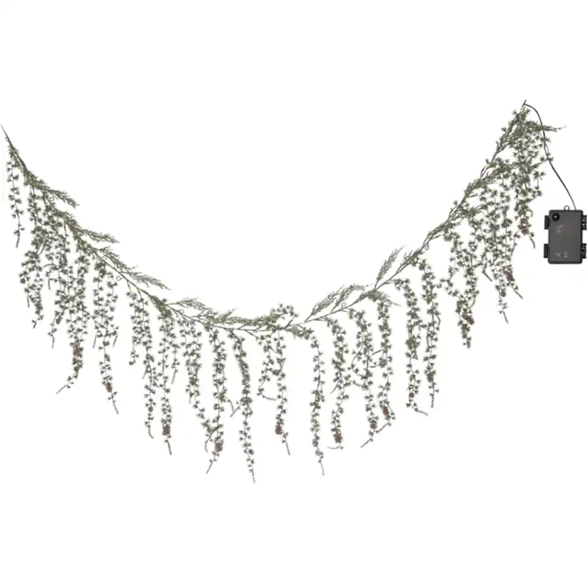 Girlang Star Trading Barr Julpynt Grangirlang 170 cm med LED