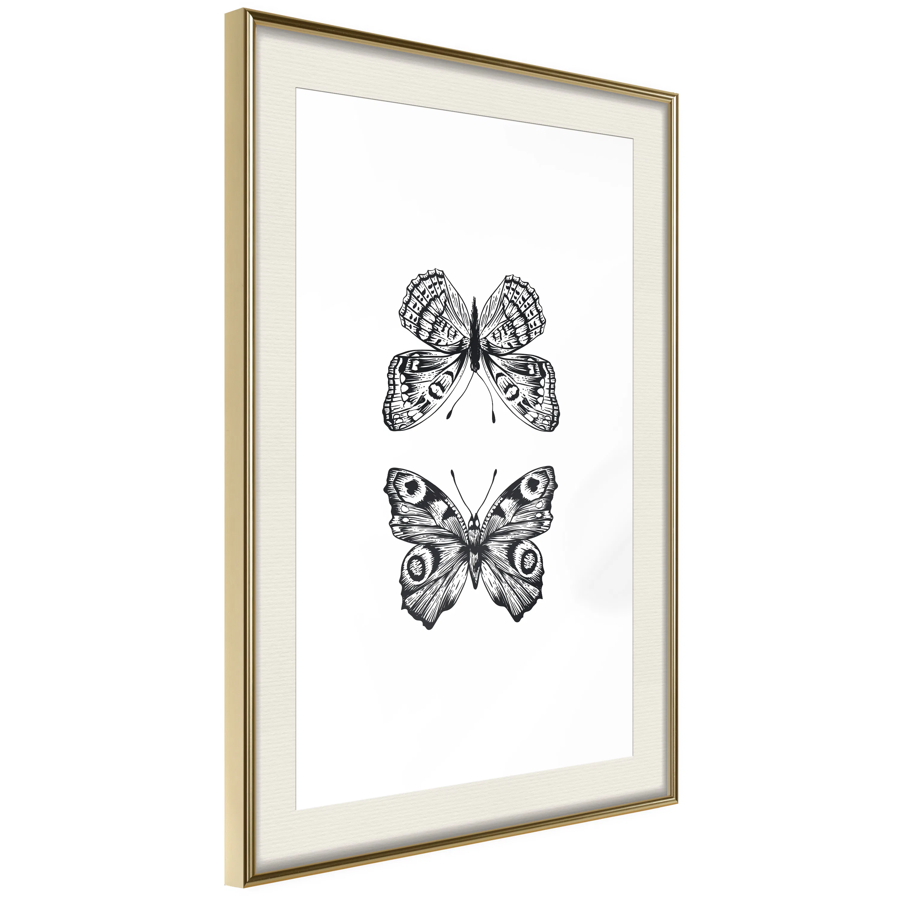 Poster Artgeist Affisch Two Butterflies