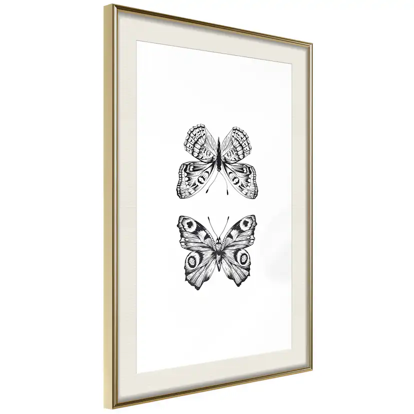 Poster Artgeist Affisch Two Butterflies
