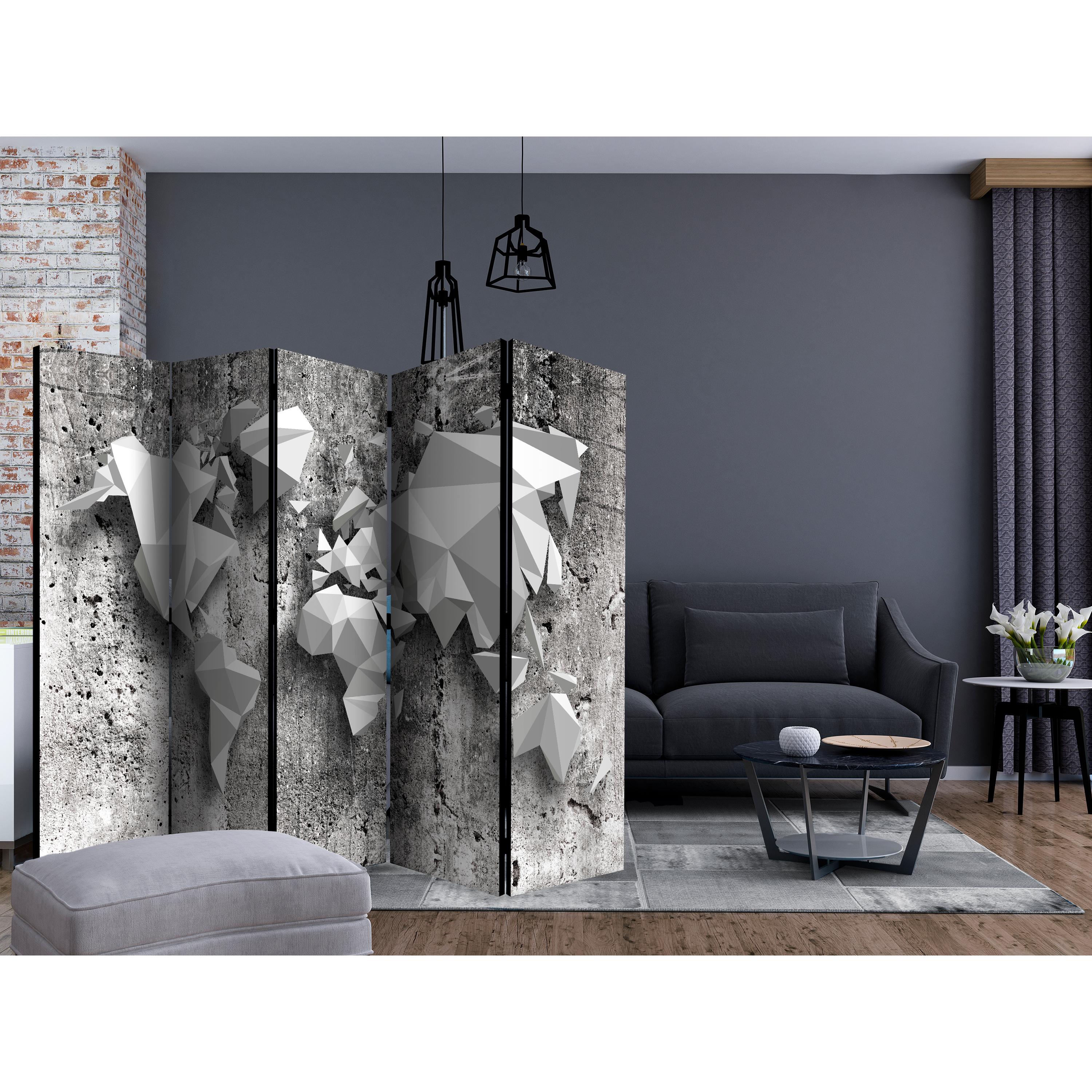 Rumsavdelare Arkiio World Map Origami II 225x172 cm