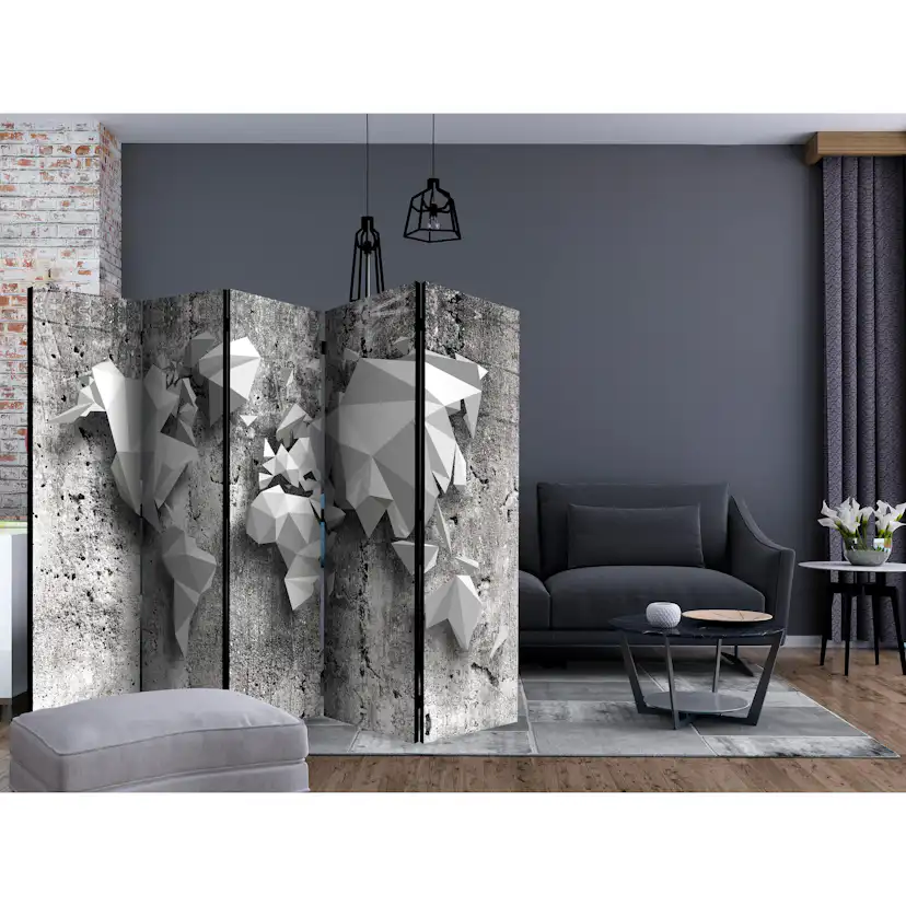 Rumsavdelare Arkiio World Map Origami II 225x172 cm