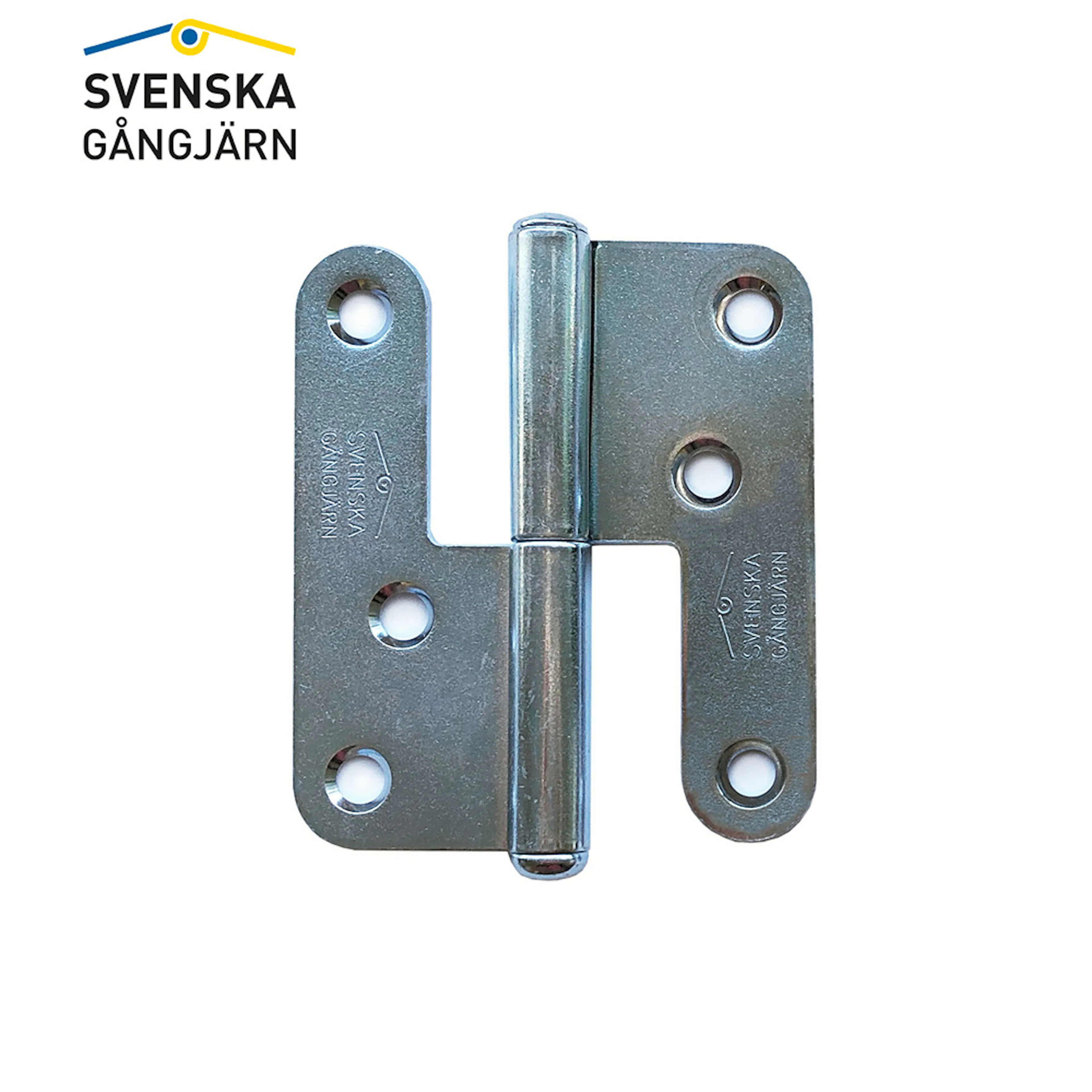 Gångjärn 1228-85 Hö elförzinkat 100 st/frp Höger, Elförzinkad, Standard knopp