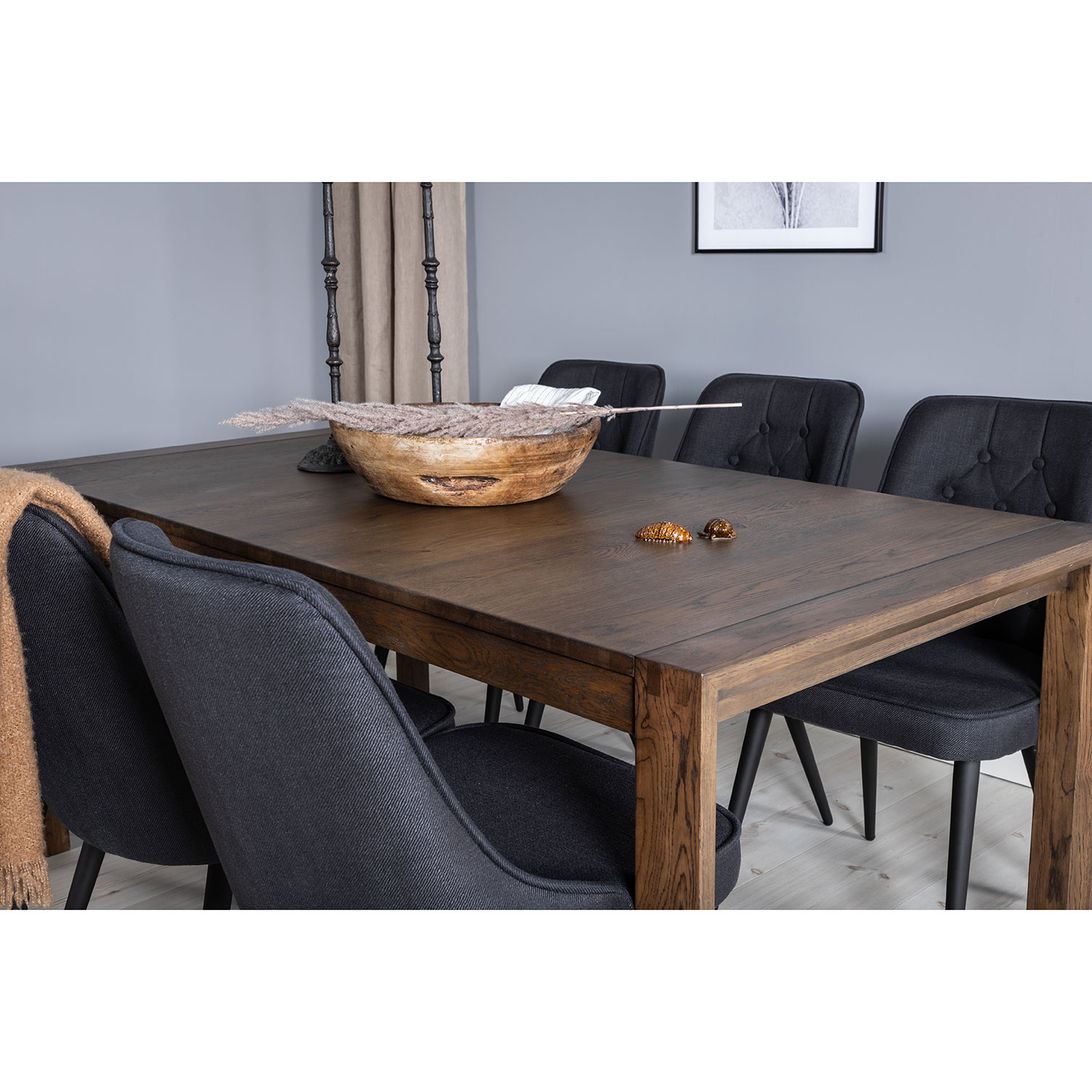 Matgrupp Venture Home Slider med 6 Velvet Deluxe stolar