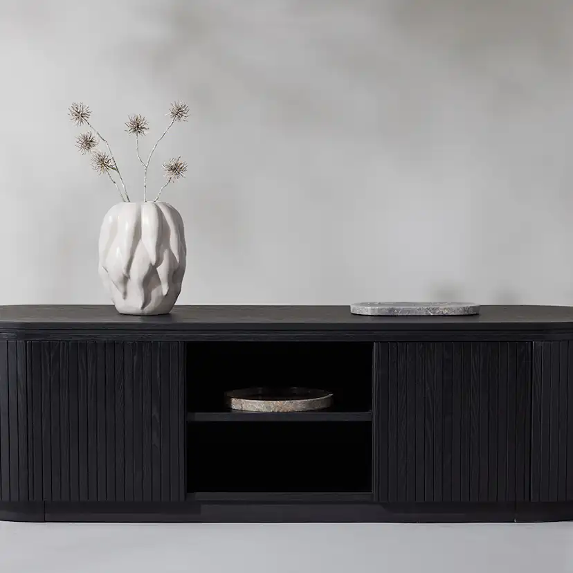 Mediamöbel Vind Fjällbacka Svart TV-Bänk/Sidobord MDF