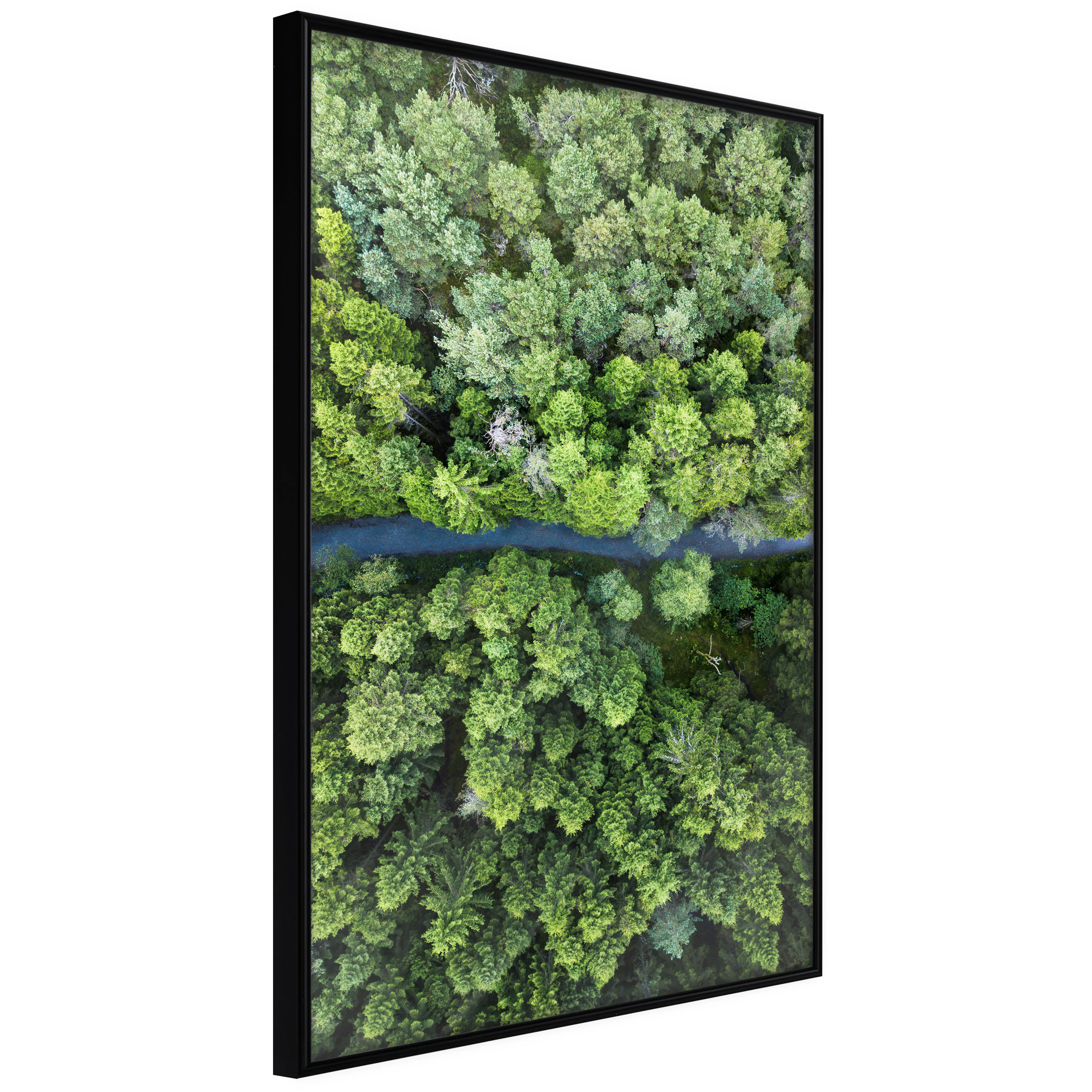 Affisch - Road Through Forest [Poster] 40x60 Svart ram, 40x60 cm