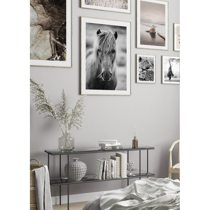 Poster Gallerix Icelandic Horse B&W