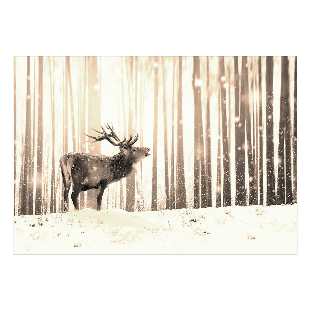 Fototapet Arkiio Deer in the Snow (Sepia)