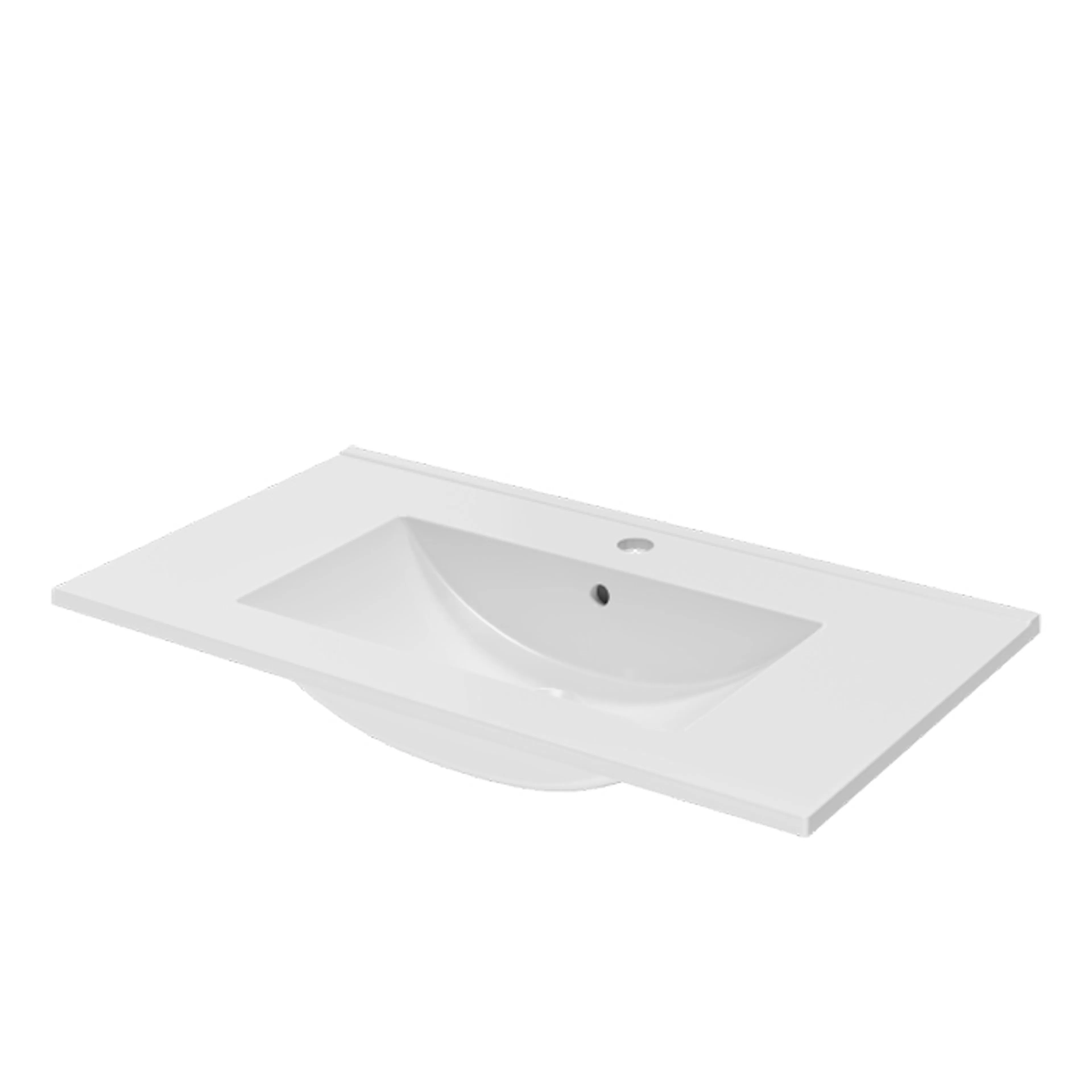 Tvättställ Unden 80x45 Vit Bredd: 81cm, Djup: 47cm